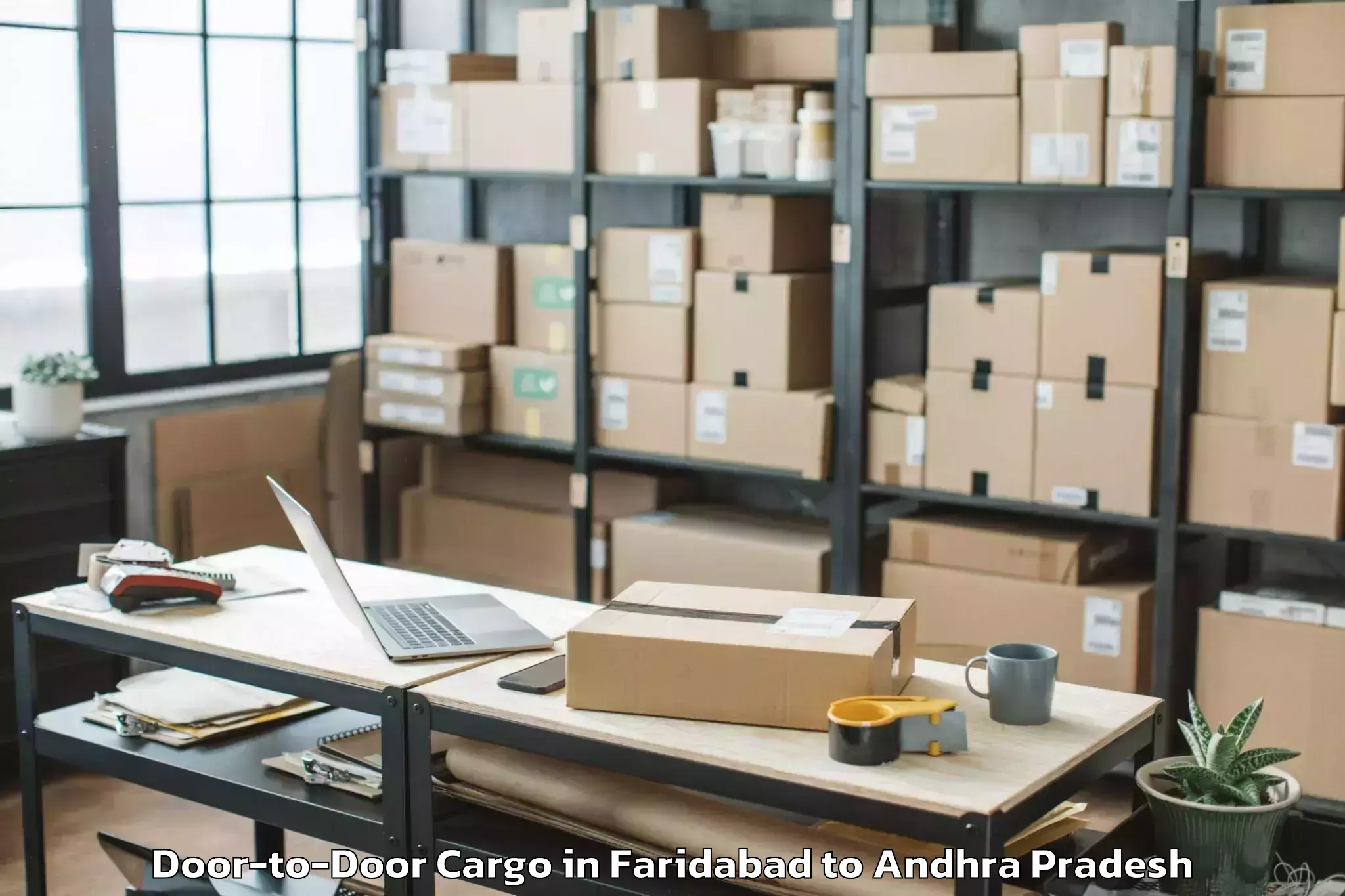 Efficient Faridabad to Ghantasala Door To Door Cargo